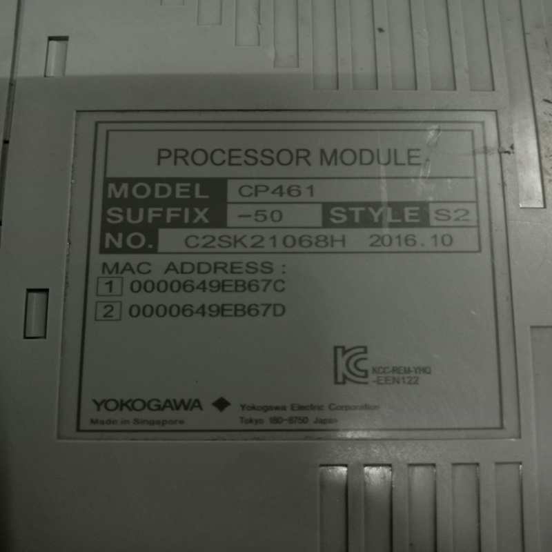Yokogawa Cp461-50 S2/c2sk21068h Processor Module