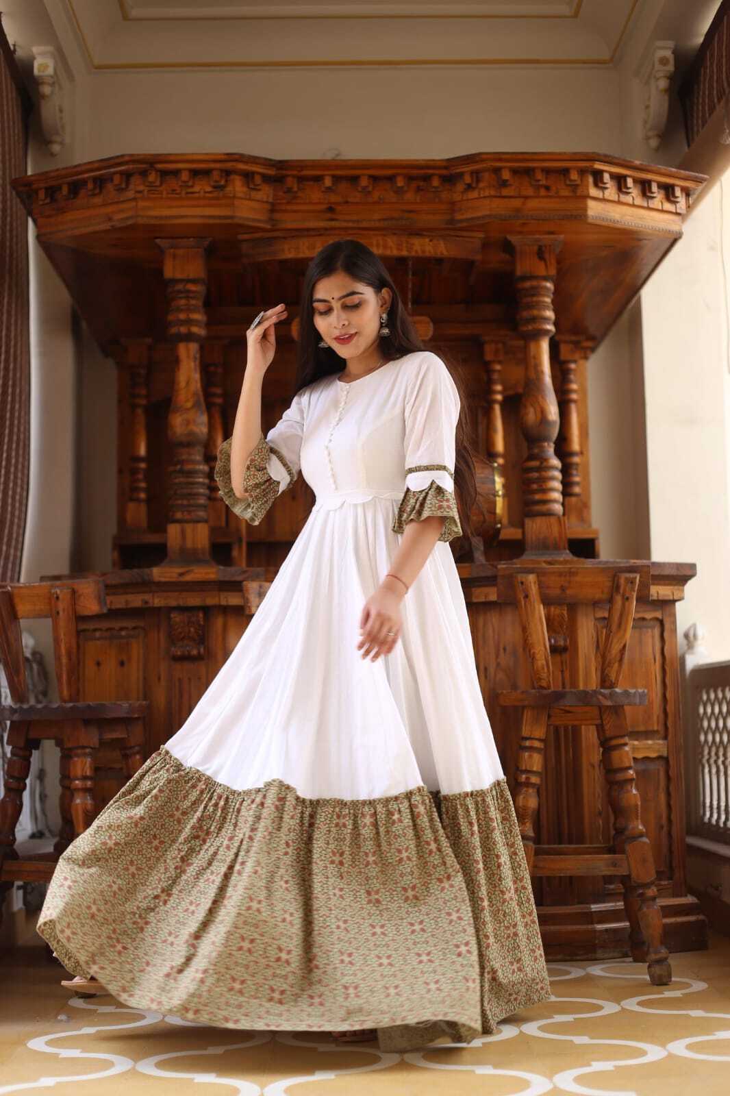 Long Gown - Taffeta Silk, Sizes M, L, Xl, Xxl, Length 54 Inch, All Colors | Breathable & Cool Pass, Short Sleeves, Washable, Customized Logo