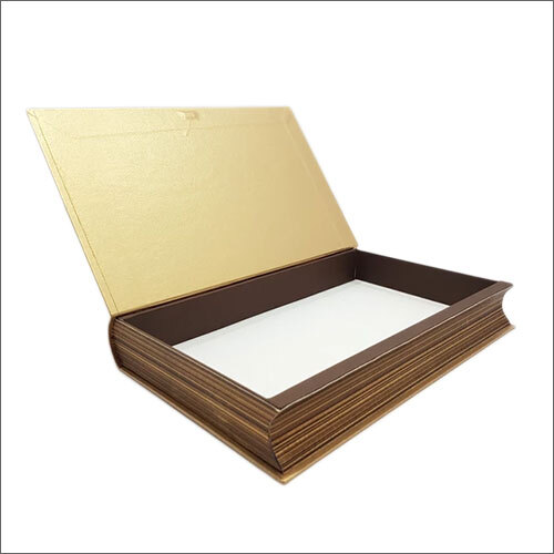 Book Type Fancy Box - Customized Size, Glossy Lamination | Rectangular Shape, Available in Various Colors for Gift Use