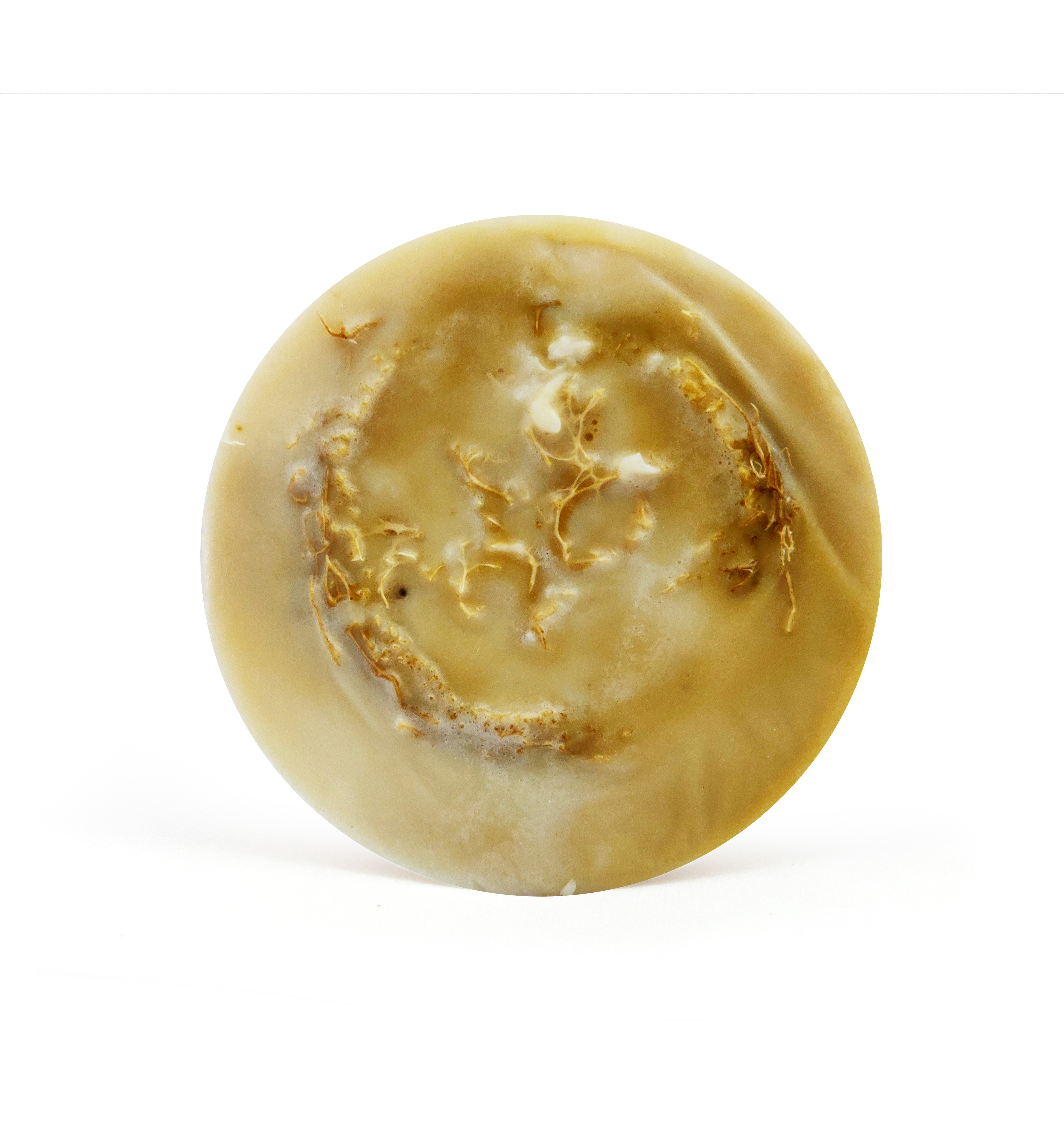 Loofah Sandalwood Soap - 100grm High Foam Bath Soap , Brown Exfoliating Bar With Milk And Nourishing Sandalwood Oil