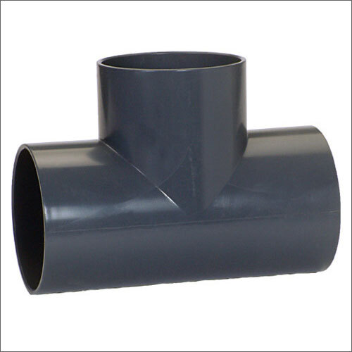 Agriculture Tee Fittings - UPVC Material, Equal T Shape, Black Color | Varnished Surface Treatment, Suitable for Plumbing & Drip Irrigation Applications