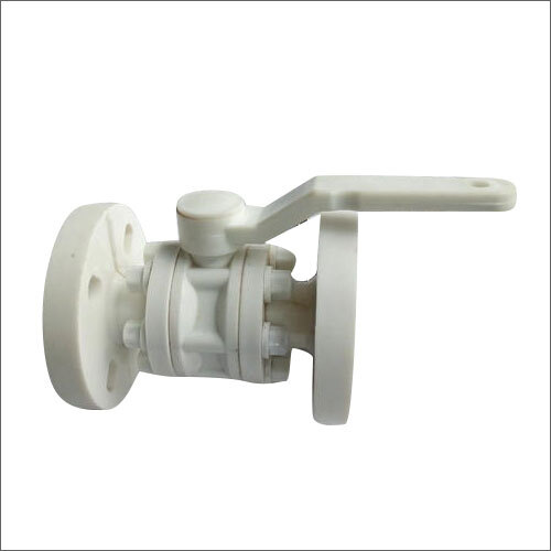 HDPE Ball Valve - Medium Pressure, Manual Operation | Industrial Application, White Flanged End