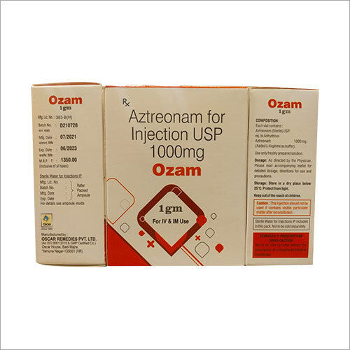 Liquid Aztreonam For Injection Usp 1000 Mg