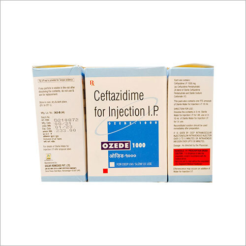 Ceftazidime For Injection IP - Liquid Formulation, Suitable for Adults | Dosage as Suggested, Proven Efficacy in Infection Management
