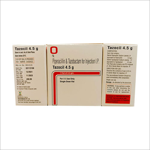 Piperacillin And Tazobactam - Liquid For Injection | Dosage As Suggested, IV Recommended, Suitable For Adults