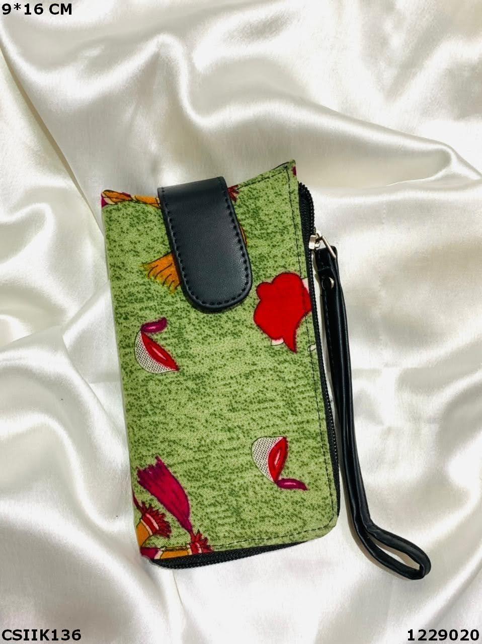Multi Stylish Ikkat Cotton Mobile Cover/wallet