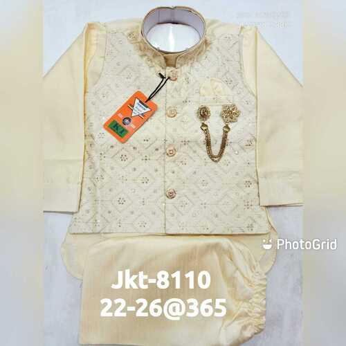 KIDS TRENDY MODI SUIT - Cotton, Customized Size, Color As Picture | Anti-Wrinkle, Breathable, No Fade, Washable, Full Sleeves, Trendi