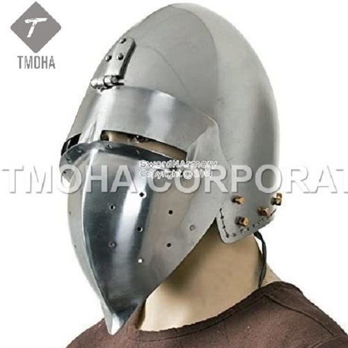 आयरन मध्यकालीन कवच हेलमेट नाइट हेलमेट क्रूसेडर हेलमेट प्राचीन हेलमेट बेसिनेट हेलमेट Ah0097