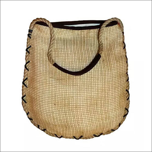 Ladies Pouch - Jute Yarn Fabric, Cotton Lining , Elegant Design for Money, Cards, Cosmetics