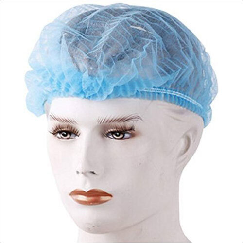 Disposable Bouffant Cap - 100% Spun-Bond Polypropylene, Blue Non-Woven Design for Secure Comfort