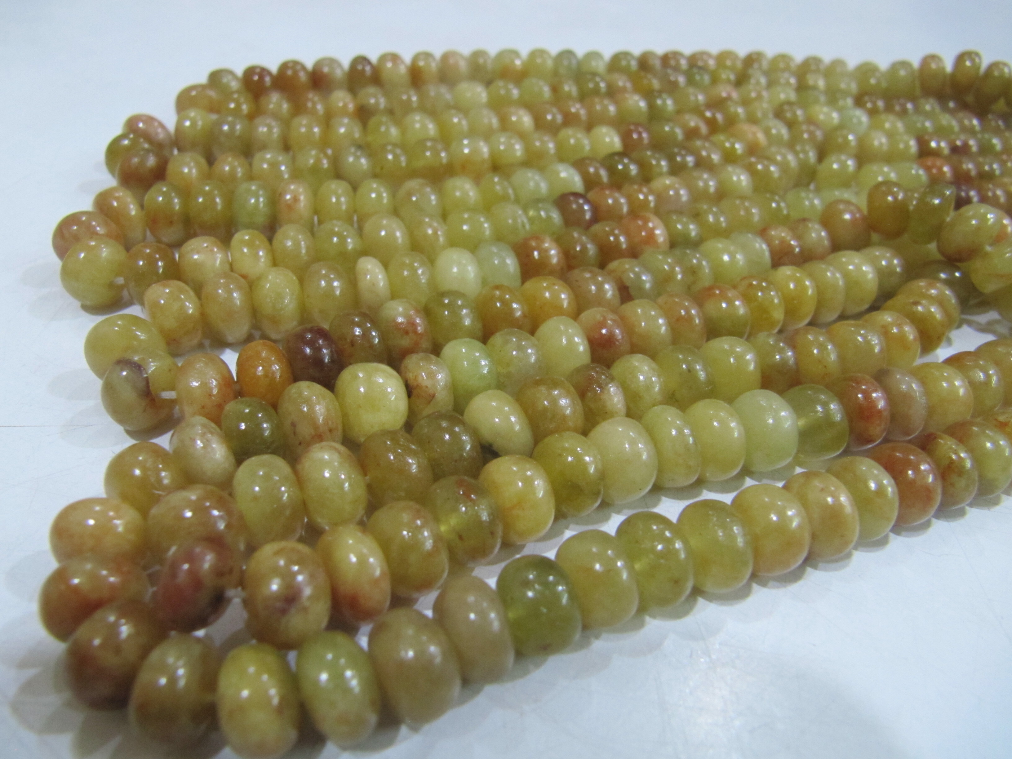 Stone Natural Yellow Aquamarine Rondelle Plain Beads