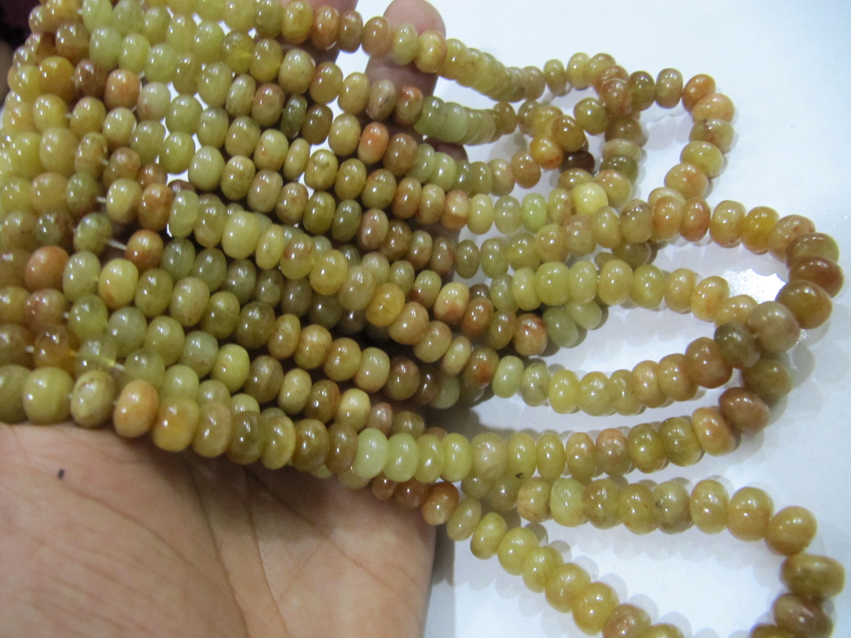 Stone Natural Yellow Aquamarine Rondelle Plain Beads