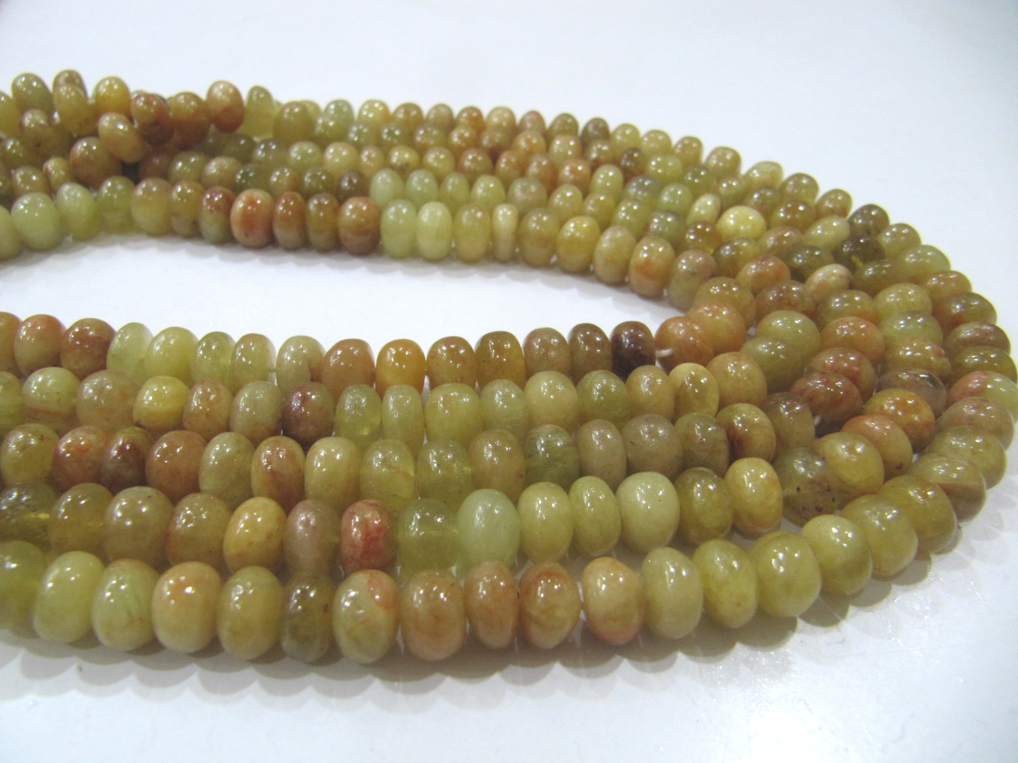 Stone Natural Yellow Aquamarine Rondelle Plain Beads