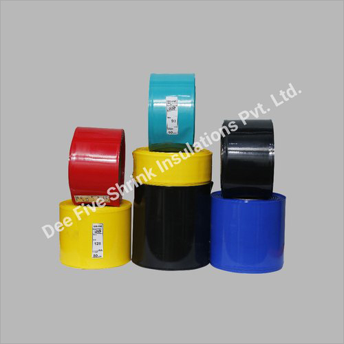 PVC Heat Shrinkable Sleeves for Low Tension Busbar Insulation - 50 mtr Roll Length, 20mm-360mm Size, Red, Yellow, Blue, Black & Green Colors | PVC Material, 150 Micron Thickness, Industrial Application