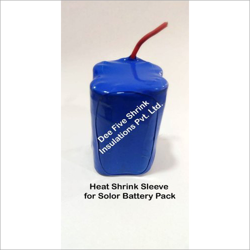 PVC Heat Shrink Sleeve For Solar Battery Pack - 185 mm Width, 150 Microns Thickness, 400 kg/cm Tensile Strength, Blue Color