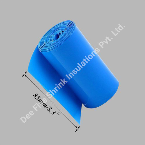 PVC Heat Shrinkable Sleeves - 85mm Width, 150 Micron Thickness, Blue | Ideal for Industrial Applications, High Tensile Strength 400 kg/cm, 20 kV/mm Dielectric Strength