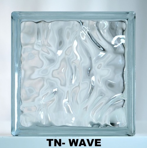 Hollow Clear 1919/8 Wave Glass Block