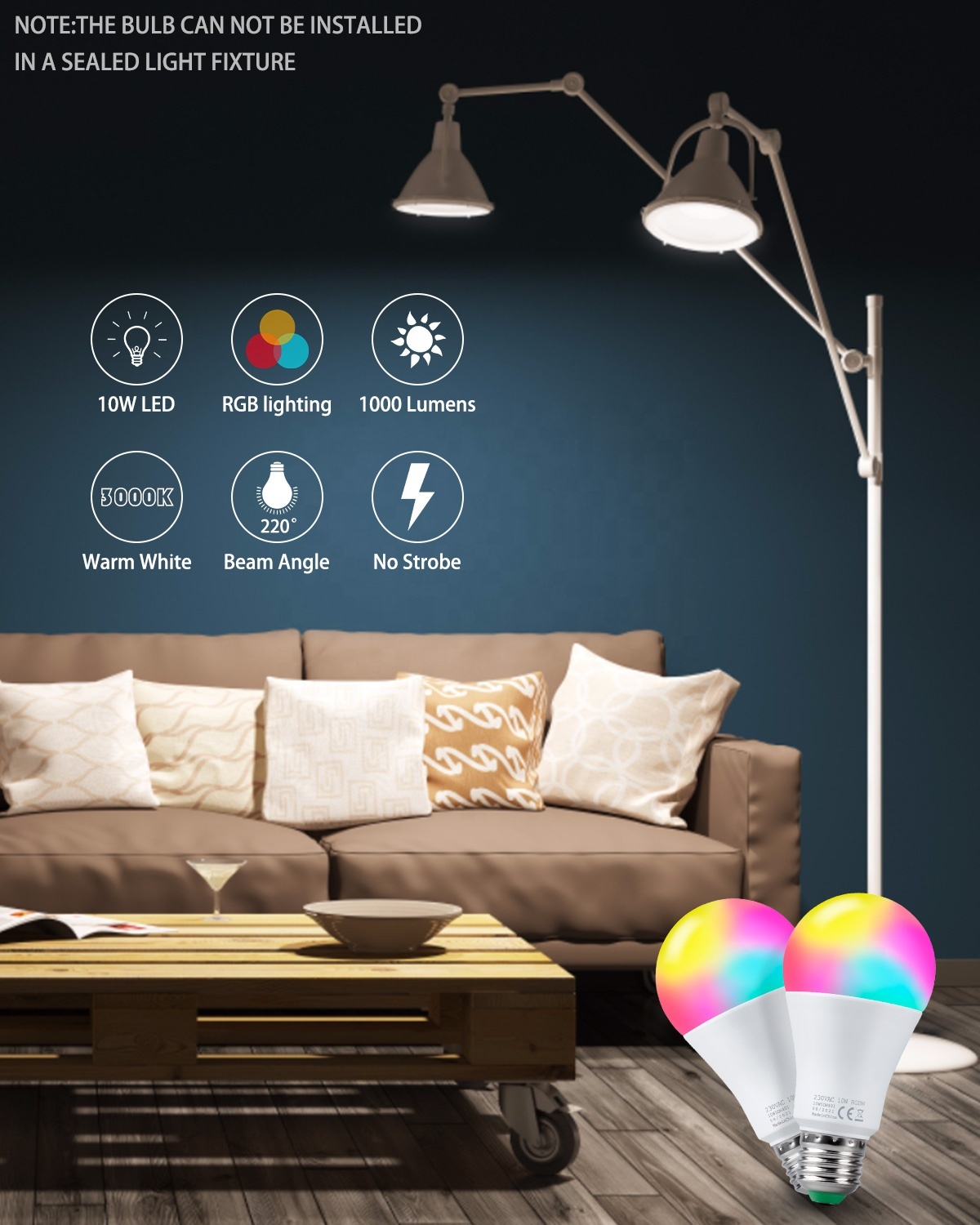 Smart Rgb Colorful Decoration Bulb Lights Application: Household Base