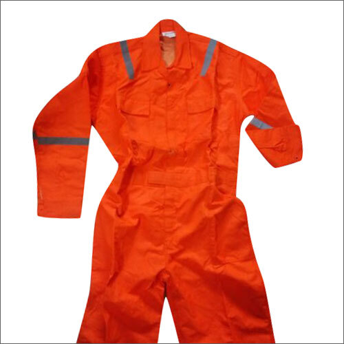 Cotton Boiler Suit - Semi-Stitched, Size S-XXL, Orange Color | Full Sleeve, Handwashable, Modern Fireman Uniform