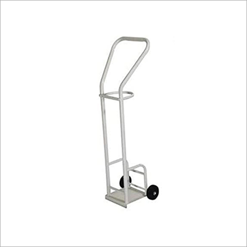 Oxygen Cylinder Trolley - Stainless Steel, Standard Size | Durable, Rust Proof, 4-Wheel Design, Epoxy Powder Coated
