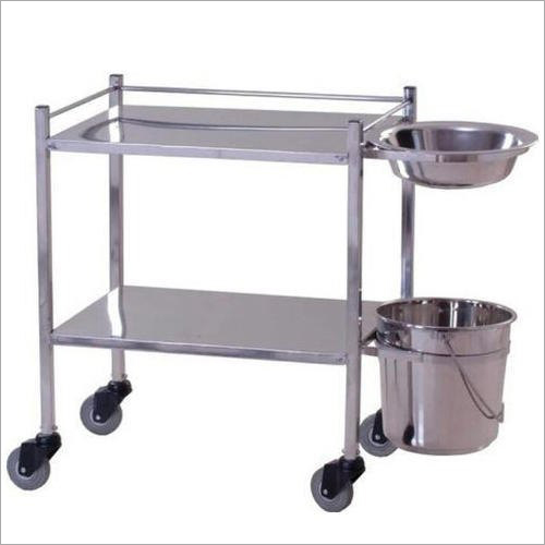 Dressing Trolley - Stainless Steel, Durable Design | Indian Style with Sturdy Steel Frame