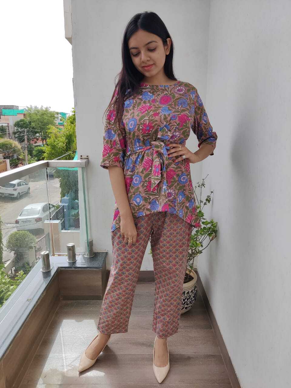 Indian Cotton Coored Set