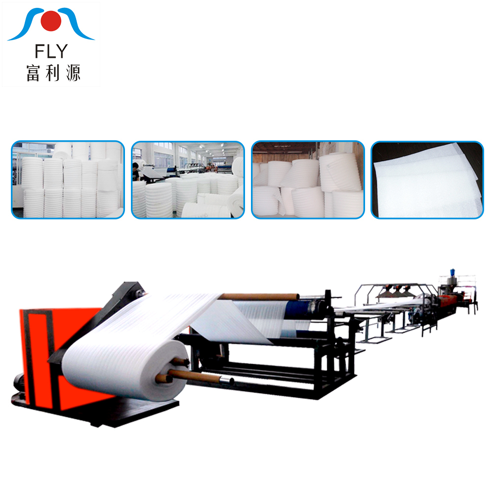 Fly-180 Epe Foam Mattress Sheet Making Machine - 380v, 180mm Screw Diameter, Low-density Polyethylene Material | Semi-automatic, Plc Control, Energy Efficient