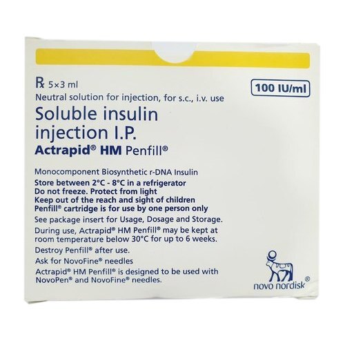 Actrapid Hm (Human Insulin) 100Iu/Ml Penfill Injection