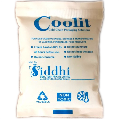Ice Gel Cool Pack - LDPE Material, 150x110 mm Size, White Color | Portable Manual Operation, Ideal for Pharmaceuticals & Temperature Sensitive Shipments
