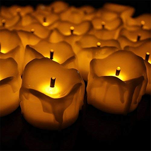 Acrylic Plastic Led Tea Light Candle - Cylindrical Shape, Warm White Color | Ideal For Home Decoration, Pulsating Led Light Source