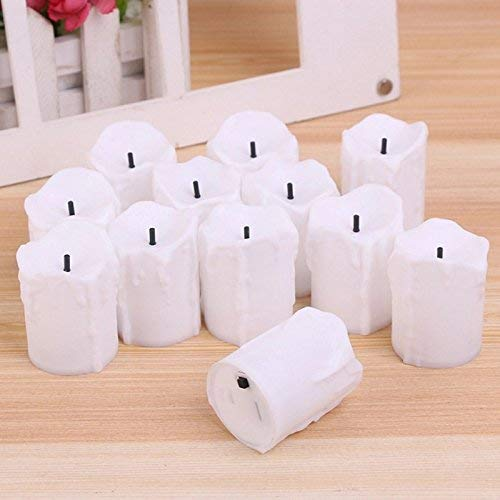 Acrylic Plastic Led Tea Light Candle - Cylindrical Shape, Warm White Color | Ideal For Home Decoration, Pulsating Led Light Source