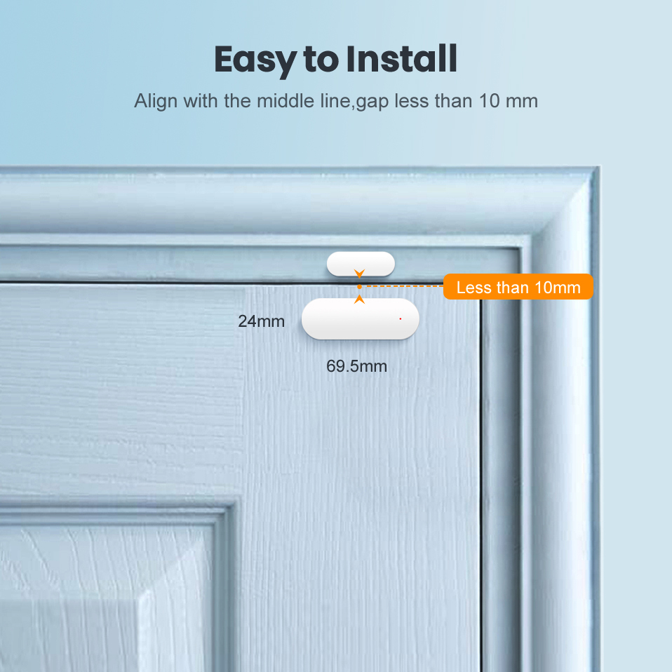 Tuya Wifi Zigbee Intelligent Window Detector Door Sensor Smart Home Security
