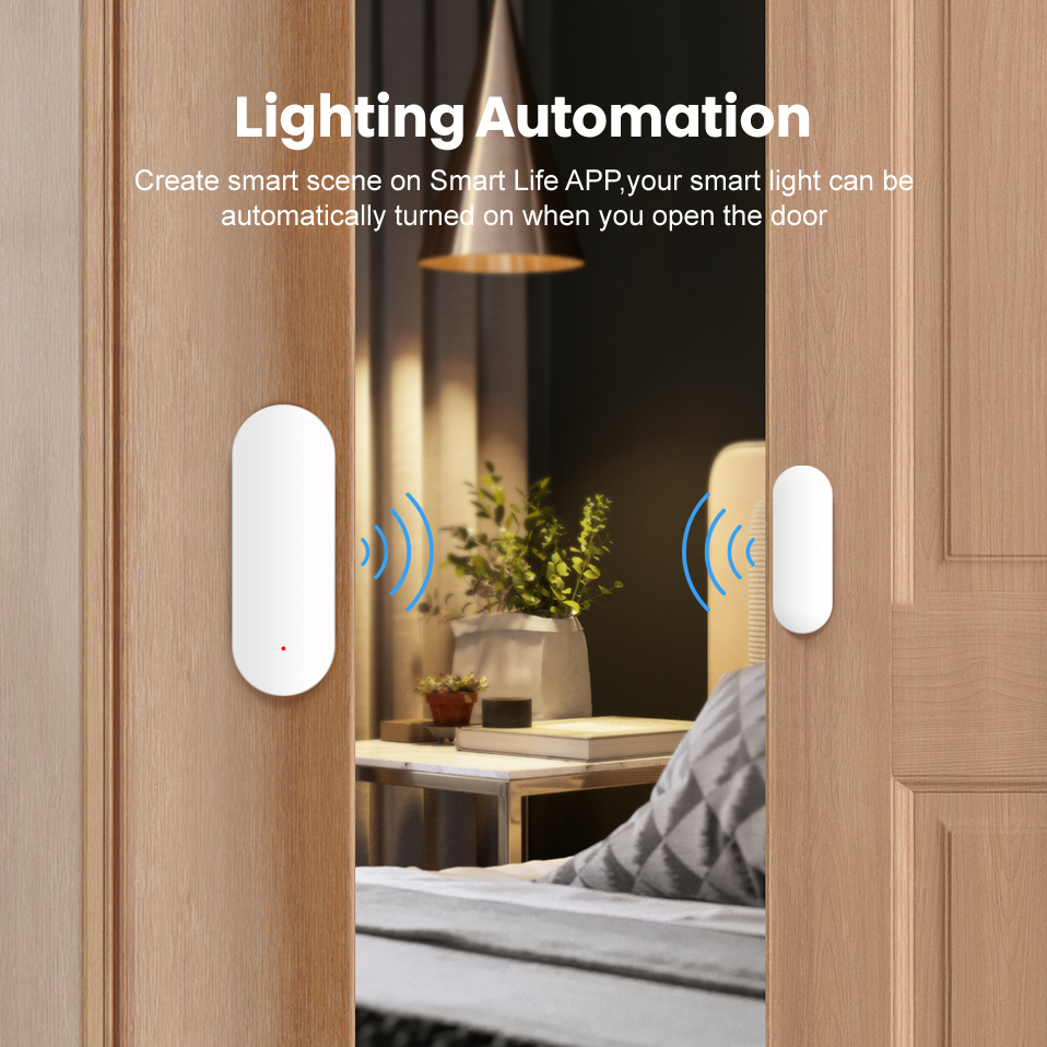 Tuya Wifi Zigbee Intelligent Window Detector Door Sensor Smart Home Security