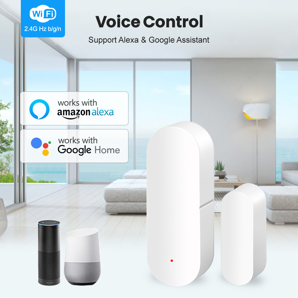 Tuya Wifi Zigbee Intelligent Window Detector Door Sensor Smart Home Security