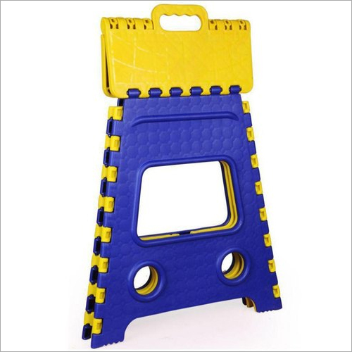 Blue Plastic Folding Stool