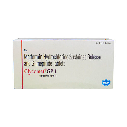 Glycomet-gp (Glimepiride-metformin) 1mg/500mg Pr Tablets General Medicines