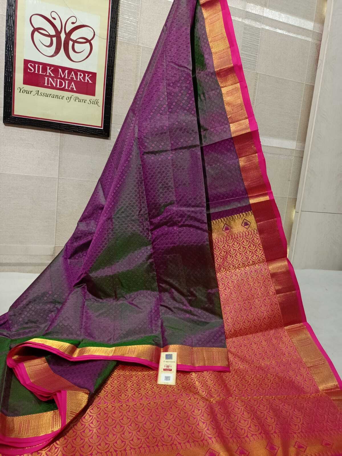 Purple Embos Double Shade Saree