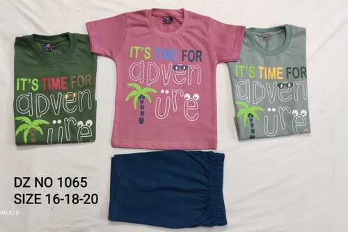Printed T-shirt and Shorts Set For Kids - Cotton, Size: L, M, XL, Summer Wear, Short Sleeves, Trendy Style, Customizable Logo, Washable, Boys' Fashion