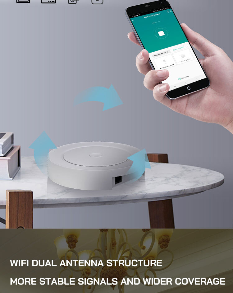 Multimode Smart Home Gateway Zigbee Smart Gateway Mesh Hub App Remote Control Smart Door Lock Gateway