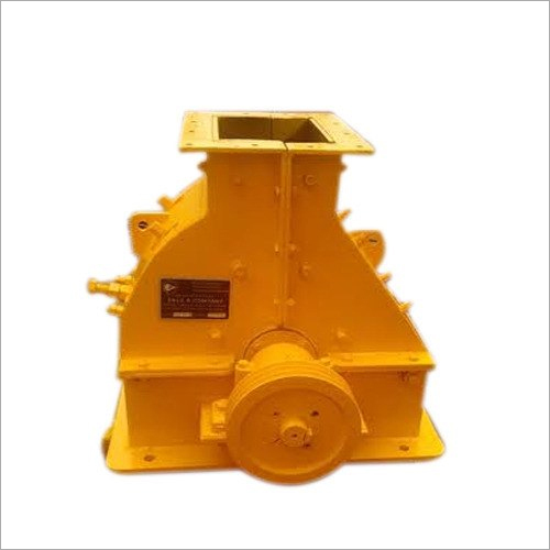 Mild Steel Coal Crusher - 500 Kg to 1 Ton Capacity | Automatic, Electric Power Source 220-415 Volt, New Yellow Equipment
