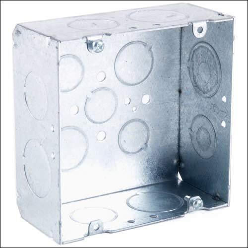 Gi Metal Modular Box - Galvanized Iron, 4-11/16 x 4-11/16 x 2-1/8 Inch , Silver with Powder Coating, IP66 Protection, 1-Year Warranty