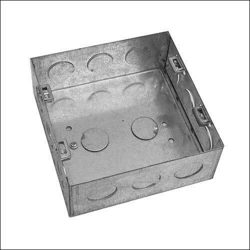 GI Electrical Box - GI Material, 5 x 5 Inch Dimensions, Silver Color | IP66 Protection Level, Powder Coated Finish