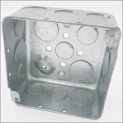 Conduit Square Junction Box - Stainless Steel, 400 x 400 x 200 mm | Galvanized Plated with Gray Warranty for Enhanced Durability
