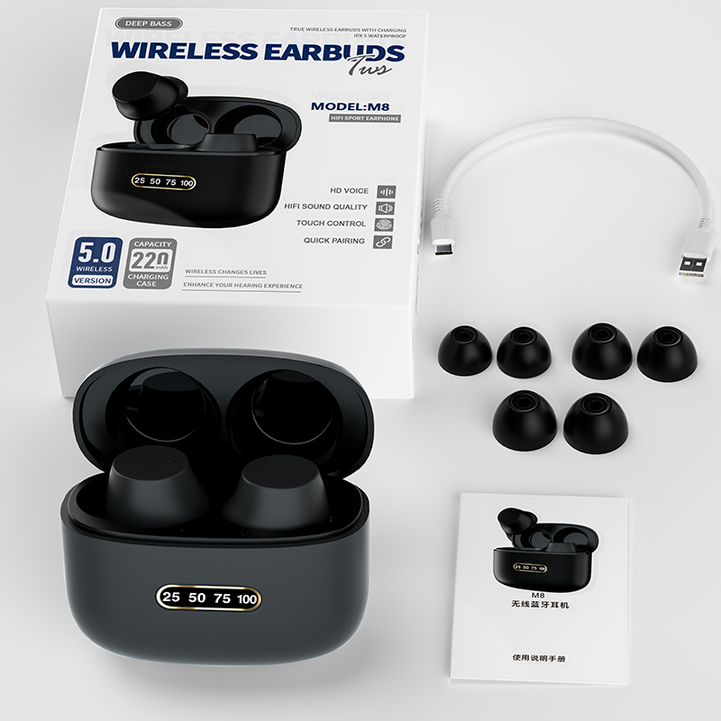 M8 Touch 5.0 Wireless Earbuds