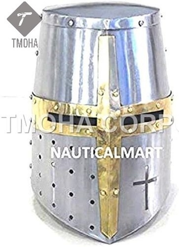 आयरन मध्यकालीन कवच हेलमेट क्रूसेडर हेलमेट प्राचीन हेलमेट क्रूसेडर हेलमेट Ah0173