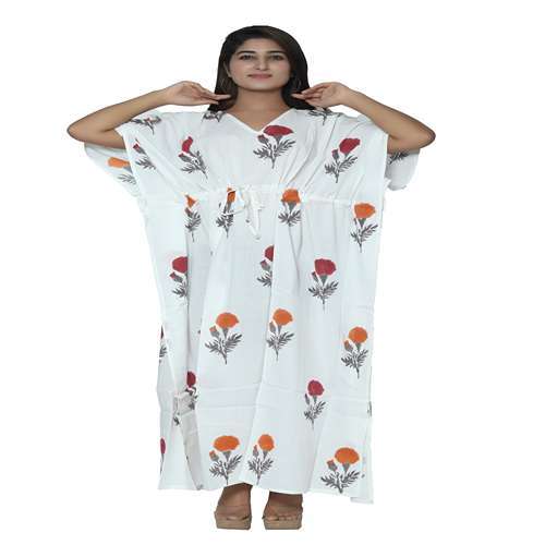 Handblock Kaftan Long