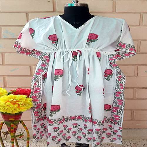 Handblock Kaftan Long