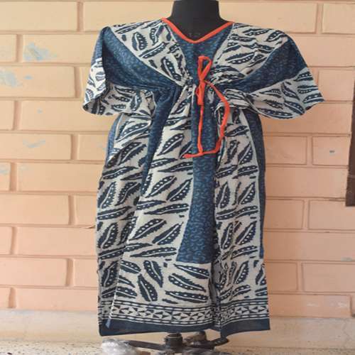Long Bagru Kaftan