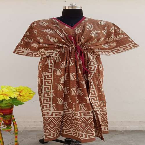 Long Bagru Kaftan