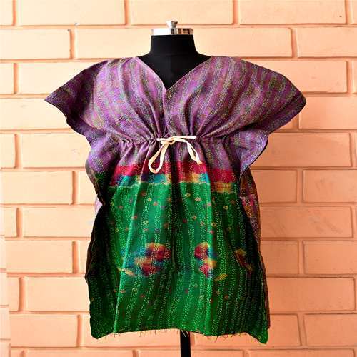 Medium Silk Kantha Kaftan